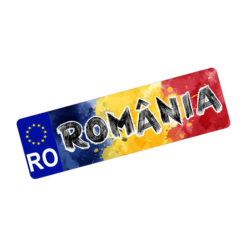 Romania, autocolant, dimensiune 200x60mm, model 007